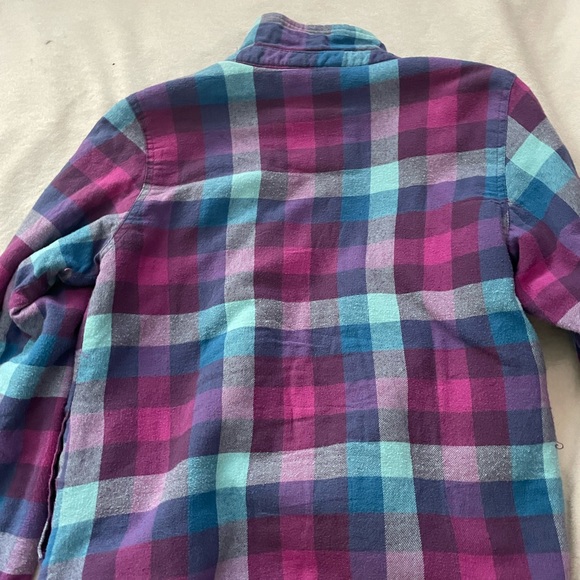 Girls Plaid Button Up Jacket - Picture 2 of 3